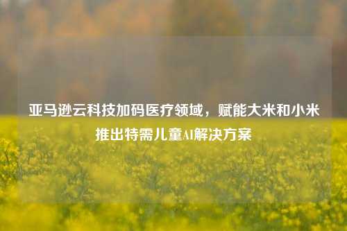 亚马逊云科技加码医疗领域，赋能大米和小米推出特需儿童AI解决方案