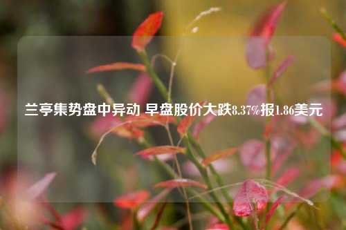 兰亭集势盘中异动 早盘股价大跌8.37%报1.86美元