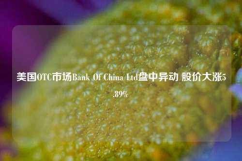 美国OTC市场Bank Of China Ltd盘中异动 股价大涨5.89%