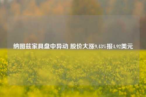 纳图兹家具盘中异动 股价大涨9.43%报4.92美元