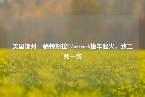 美国加州一辆特斯拉Cybertruck撞车起火，致三死一伤